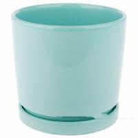 Горшок с поддоном (керамика), D14xH17 см