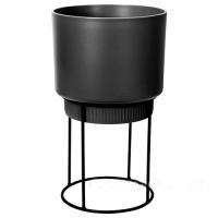 Кашпо B. For Studio Round Living Black, D22,2хH38,2см
