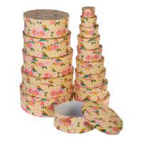 Набор коробок шляпных "Цветы", D46,5xH17,1 см, D10xH6,5 см (15шт)