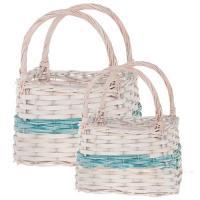 Набор корзин плетеных (ива), 22х16xH15/27см, 17х12xH12/22см, 2шт.