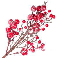 Ветка ягодная искусственная (пластик), 52см