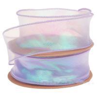 Лента декоративная на проволоке "Shine" (органза), 40 ммх10 ярд