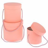 Набор коробок шляпных, D18хH17 см, D15хH14,5 см, D13хH12 см (3 шт)