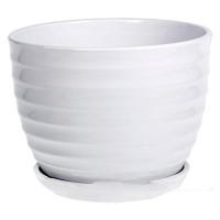 Горшок с поддоном "Полоса" (керамика), D17xH13,5 см