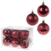 Набор елочных игрушек "Шар" (пластик), D6см, 12шт.