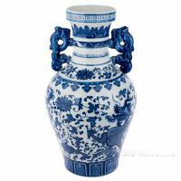 Ваза "Шинуазри Blue"(керамика), D18,5xH31 см