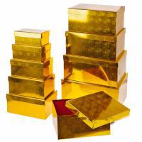 Набор коробок подарочных "Новогодняя" (картон), 16,5x28,2xH36,4 см, 7,7x10,2xH17,7 см (10шт)