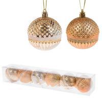 Набор елочных игрушек "Шар" (пластик), D6см, 6шт.