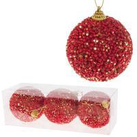 Набор елочных игрушек "Шар" (пена), D8см, 3шт.