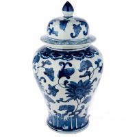 Ваза "Шинуазри Blue"(керамика), D20xH38 см