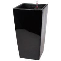 Кашпо PLANTA VITA "Conic Silk black" с автополивом (пластик), 22х22хH41 см