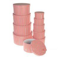 Набор коробок шляпных "Полоса", D35xH17,3 см, D15,3xH8,7 см (10шт)