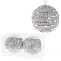 Набор елочных игрушек "Шар" (пена), D10см, 2шт.