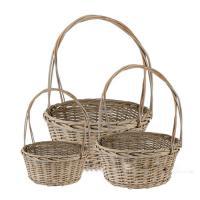 Набор корзин из ивы Подарочные, 3 шт, D 39/35/30 см