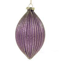 Елочная игрушка "Олива" (стекло), D8хН16см