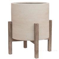 Кашпо Cement With Feet Max M Beige Washed, D54,5xH61,5см