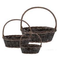 Набор корзин из ивы "Овальные", 3 шт, XL 42 х 35 см