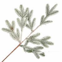 Ветка еловая заснеженная искусственная (пластик), 70 см