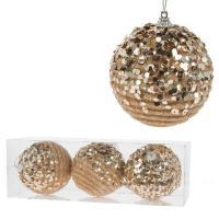 Набор елочных игрушек "Шар" (пена), D8см, 3шт.