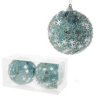 Набор елочных игрушек "Шар" (пена), D10см, 2шт.