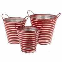 Набор вазонов (металл), D17xH20 см, D14,5xH17,5 см, D12xH14,5 см (3шт)