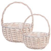Набор корзин плетеных (ива), D26xH15/36см, D19xH12/32см, 2шт.