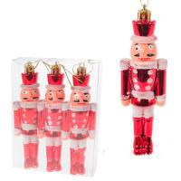 Набор елочных игрушек "Щелкунчик" (пластик), 4хН12,5см, 3шт.