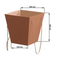 Набор коробок транпортировочных для цветов без крышки (крафт), 15x22xH25 см (10 шт)