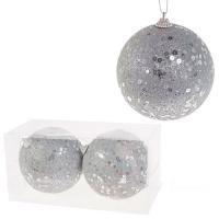 Набор елочных игрушек "Шар" (пена), D10см, 2шт.