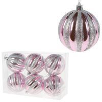 Набор елочных игрушек "Шар" (пластик), D8см, 6шт.