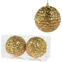 Набор елочных игрушек "Шар" (пена), D10см, 2шт.