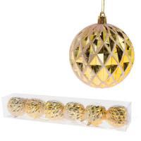 Набор елочных игрушек "Шар" (пластик), D8см, 6шт.