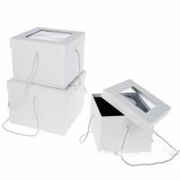 Набор подарочных коробок с окном, 19x19xH14 см, 21x21xH16 см, 24x24xH18 см (3шт)