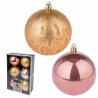 Набор елочных игрушек "Шар" (пластик), D8 см, (6 шт)