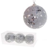 Набор елочных игрушек "Шар" (пена), D8см, 3шт.