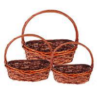 Набор корзин плетеных (ива), 42х30хН13/40см, 37х25хН12/35см, 32х20хН10/30см, 3 шт.