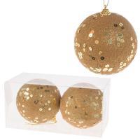 Набор елочных игрушек "Шар" (пена), D10см, 2шт.