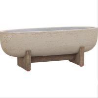 Кашпо Cement With Feet Shelby S Beige Washed, 64х19хН23см