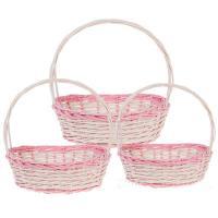 Набор корзин плетеных (ива), 45х34xH15/44см, 39х28хН13/38см, 32х22xH12/32см, (3 шт)