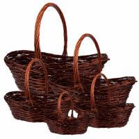 Набор корзин плетеных (ива), 72х52xH19/56см, 64х44xH17/54см, 50х39xH15/51см, 42х31xH13/46см, 36х25xH