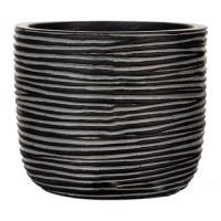 Кашпо Capi Nature Egg Planter Rib IIII Black, D24xH21см