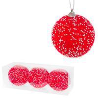 Набор елочных игрушек "Шар" (пена), D8см, 3шт.