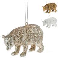 Елочная игрушка "Медведь" (пластик), 11х4хН7,5см, в асс.