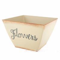 Кашпо "Flowers" (пластик), 18x18xH13 см