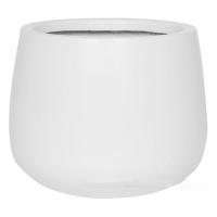 Кашпо Fiberstone Matt white kevan M, D26xH22см