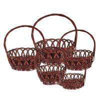Набор корзин плетеных (ива), D53хH20/53см, D47хH17/47см, D42хH15/42см, D37хH13/37см, D32хH11/33с