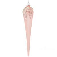 Елочная игрушка "Сосулька" (стекло), Н26,5см