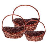 Набор корзин плетеных (ива), 42х30хН10/40см, 37х25хН8/35см, 32х20хН7/30см, 3 шт.