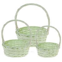 Набор корзин плетеных (ива), D35хН15/39см, D29хН13/34см, D23хН11/29см, 3 шт.