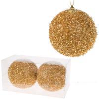 Набор елочных игрушек "Шар" (пена), D10см, 2шт.